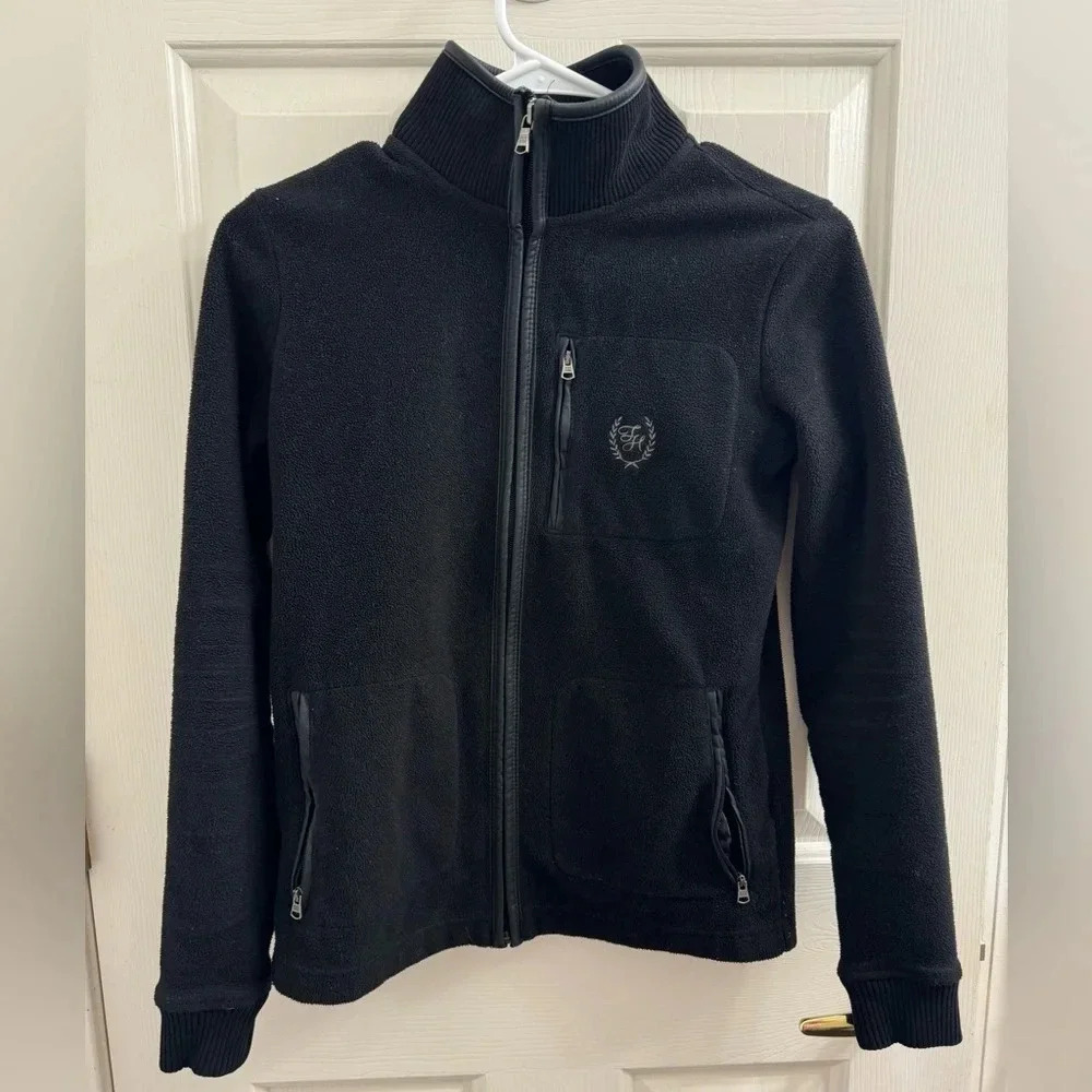 Tommy Hilfiger black zip up jacket size XS